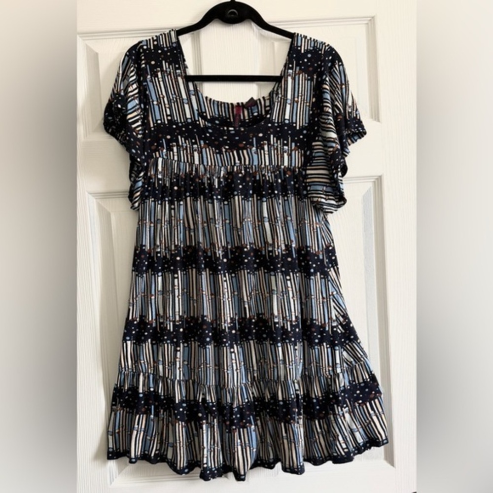 Kool Hearts Striped and Polka Dot Dress